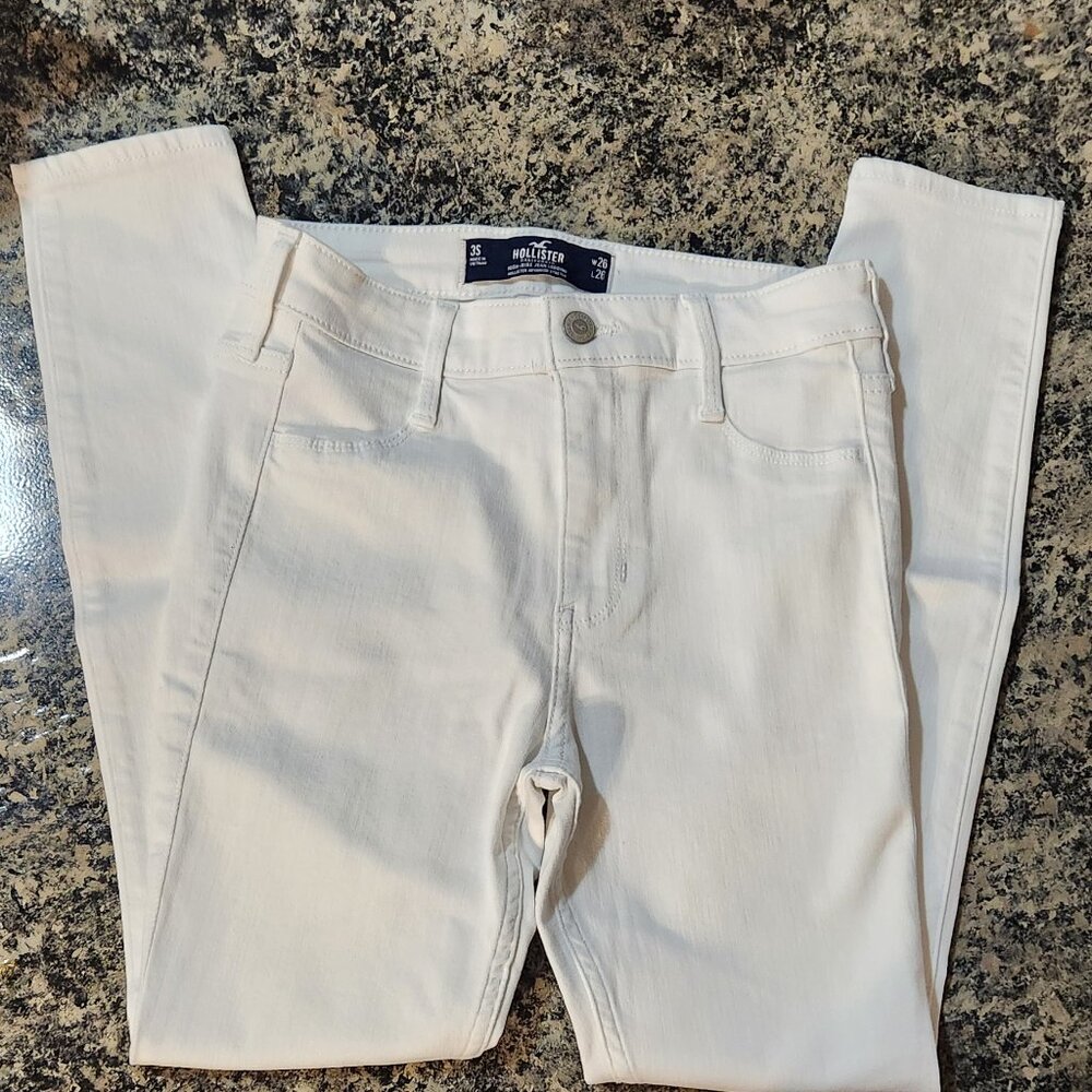 Hollister White High Rise Jean Legging - Size 3S 26 x 26